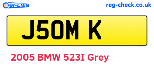 J5OMK are the vehicle registration plates.