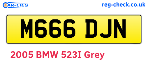 M666DJN are the vehicle registration plates.