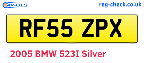 RF55ZPX are the vehicle registration plates.