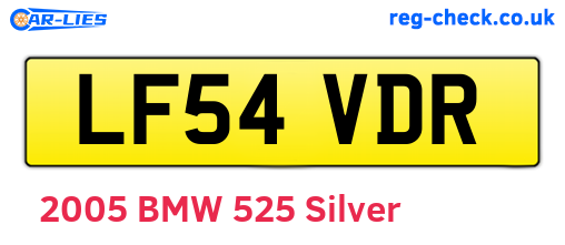 LF54VDR are the vehicle registration plates.