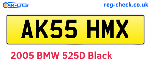 AK55HMX are the vehicle registration plates.