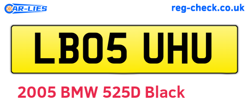 LB05UHU are the vehicle registration plates.