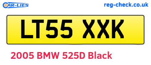 LT55XXK are the vehicle registration plates.