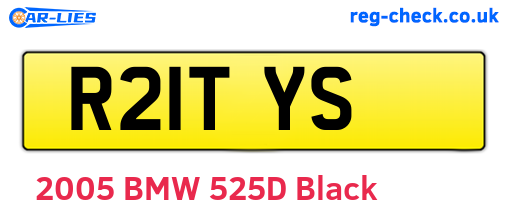 R21TYS are the vehicle registration plates.