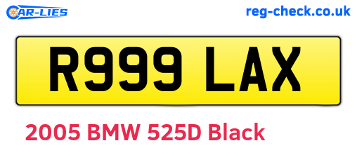 R999LAX are the vehicle registration plates.