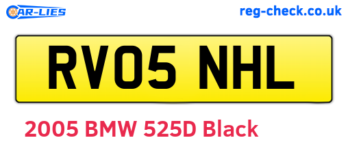 RV05NHL are the vehicle registration plates.
