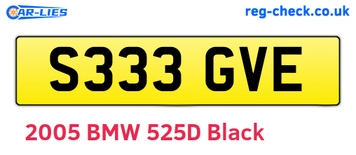 S333GVE are the vehicle registration plates.