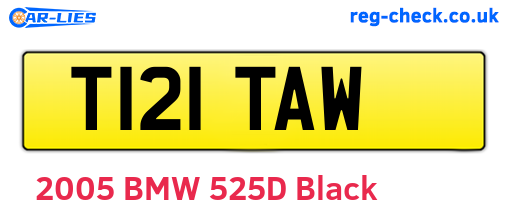 T121TAW are the vehicle registration plates.