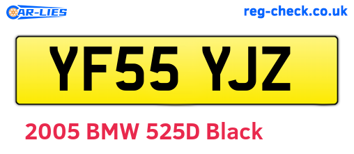 YF55YJZ are the vehicle registration plates.