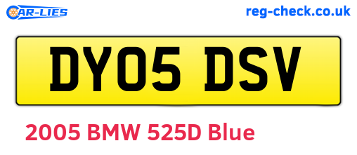DY05DSV are the vehicle registration plates.