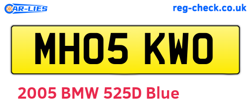 MH05KWO are the vehicle registration plates.