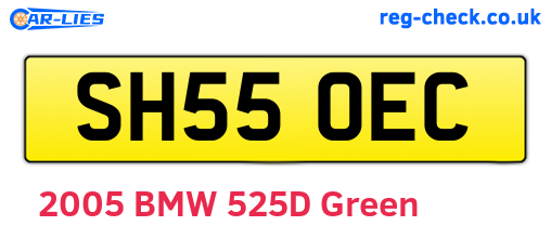 SH55OEC are the vehicle registration plates.