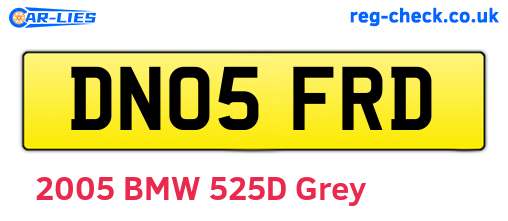DN05FRD are the vehicle registration plates.
