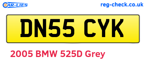 DN55CYK are the vehicle registration plates.