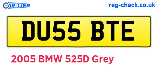 DU55BTE are the vehicle registration plates.