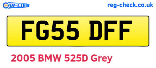 FG55DFF are the vehicle registration plates.