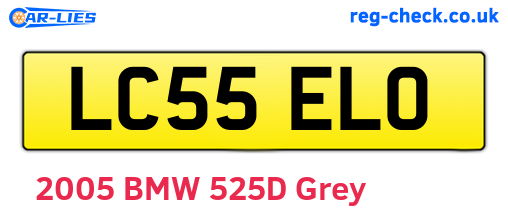 LC55ELO are the vehicle registration plates.