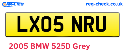 LX05NRU are the vehicle registration plates.