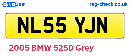 NL55YJN are the vehicle registration plates.