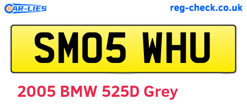 SM05WHU are the vehicle registration plates.