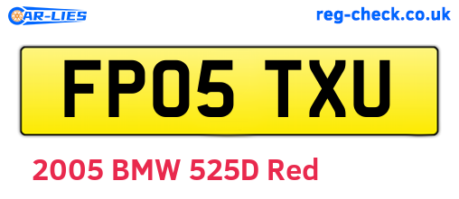 FP05TXU are the vehicle registration plates.