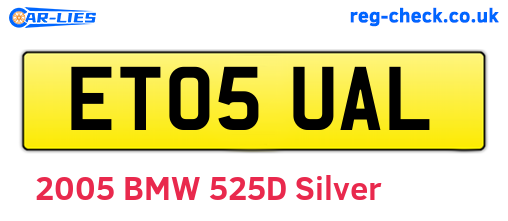 ET05UAL are the vehicle registration plates.
