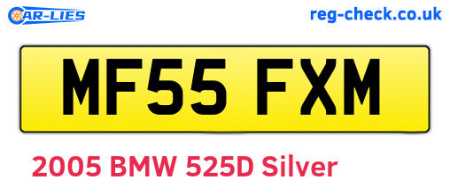 MF55FXM are the vehicle registration plates.