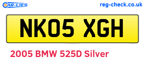 NK05XGH are the vehicle registration plates.