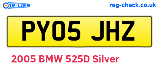 PY05JHZ are the vehicle registration plates.