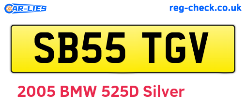 SB55TGV are the vehicle registration plates.