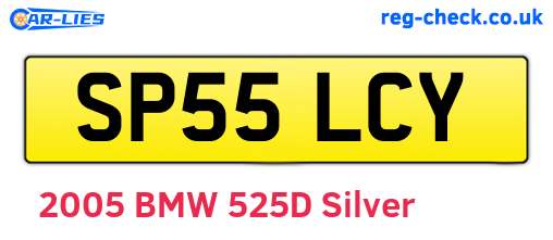 SP55LCY are the vehicle registration plates.