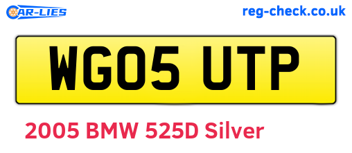 WG05UTP are the vehicle registration plates.
