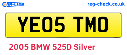 YE05TMO are the vehicle registration plates.