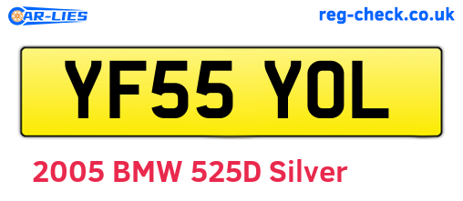 YF55YOL are the vehicle registration plates.