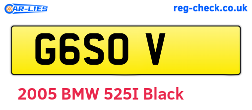 G6SOV are the vehicle registration plates.