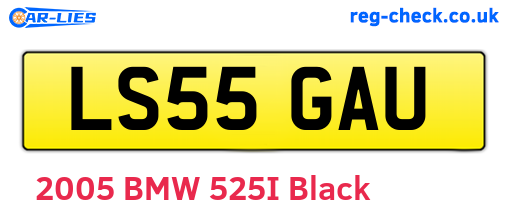LS55GAU are the vehicle registration plates.