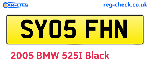 SY05FHN are the vehicle registration plates.
