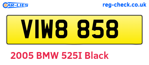 VIW8858 are the vehicle registration plates.