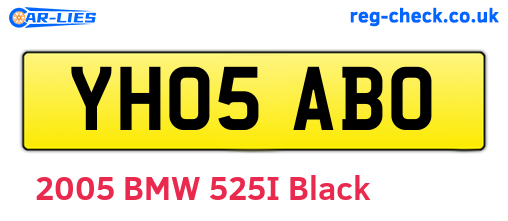 YH05ABO are the vehicle registration plates.