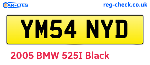 YM54NYD are the vehicle registration plates.