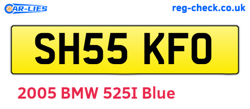 SH55KFO are the vehicle registration plates.
