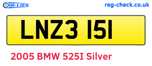 LNZ3151 are the vehicle registration plates.