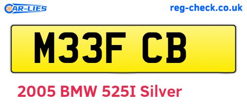 M33FCB are the vehicle registration plates.