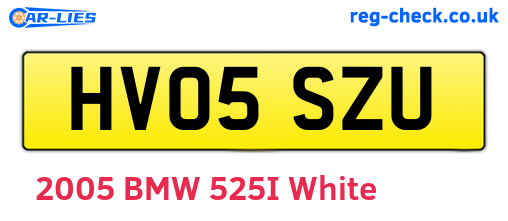 HV05SZU are the vehicle registration plates.