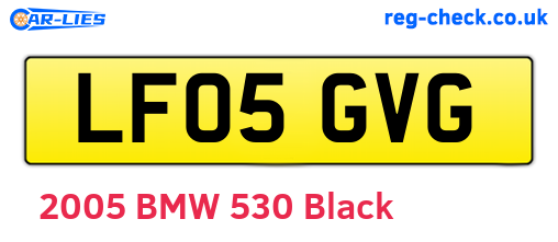 LF05GVG are the vehicle registration plates.