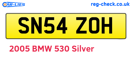 SN54ZOH are the vehicle registration plates.