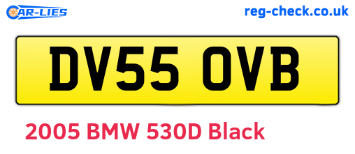 DV55OVB are the vehicle registration plates.