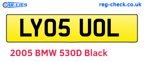 LY05UOL are the vehicle registration plates.