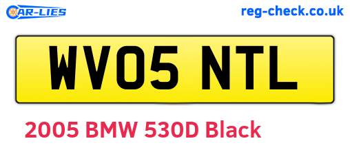 WV05NTL are the vehicle registration plates.