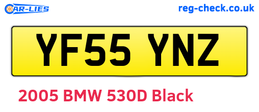 YF55YNZ are the vehicle registration plates.